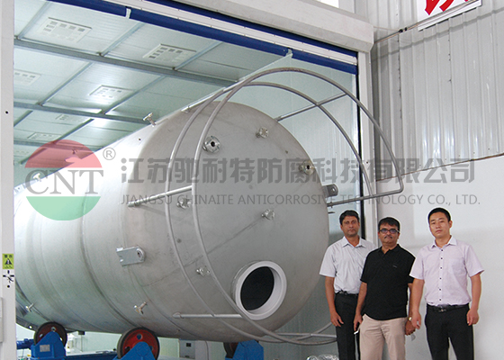 內(nèi)襯背帶玻璃纖維布PTFE (20m3半導(dǎo)體級氨水貯罐)